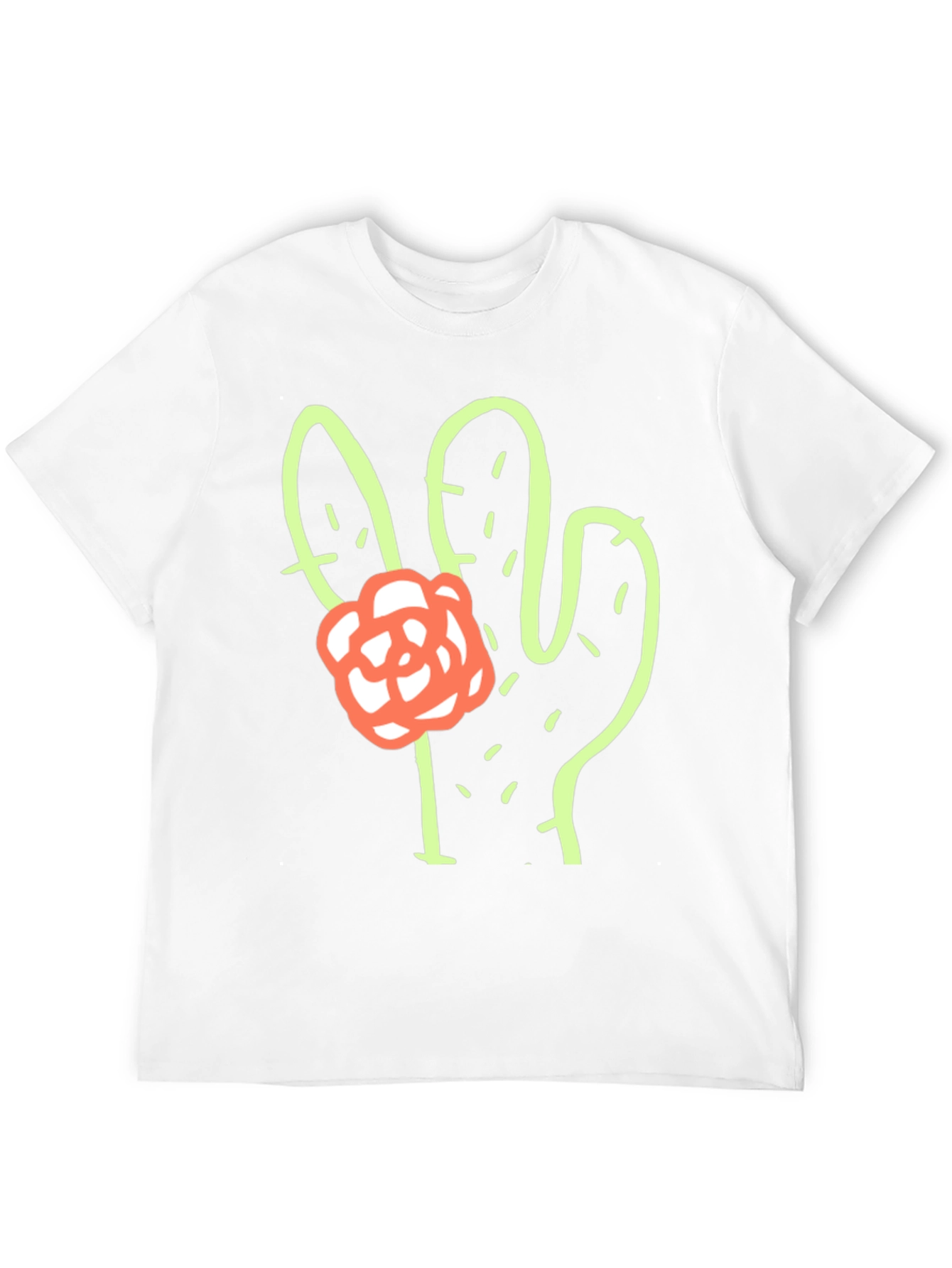 Cactus Flower Graphic Tee - Stylish Comfort