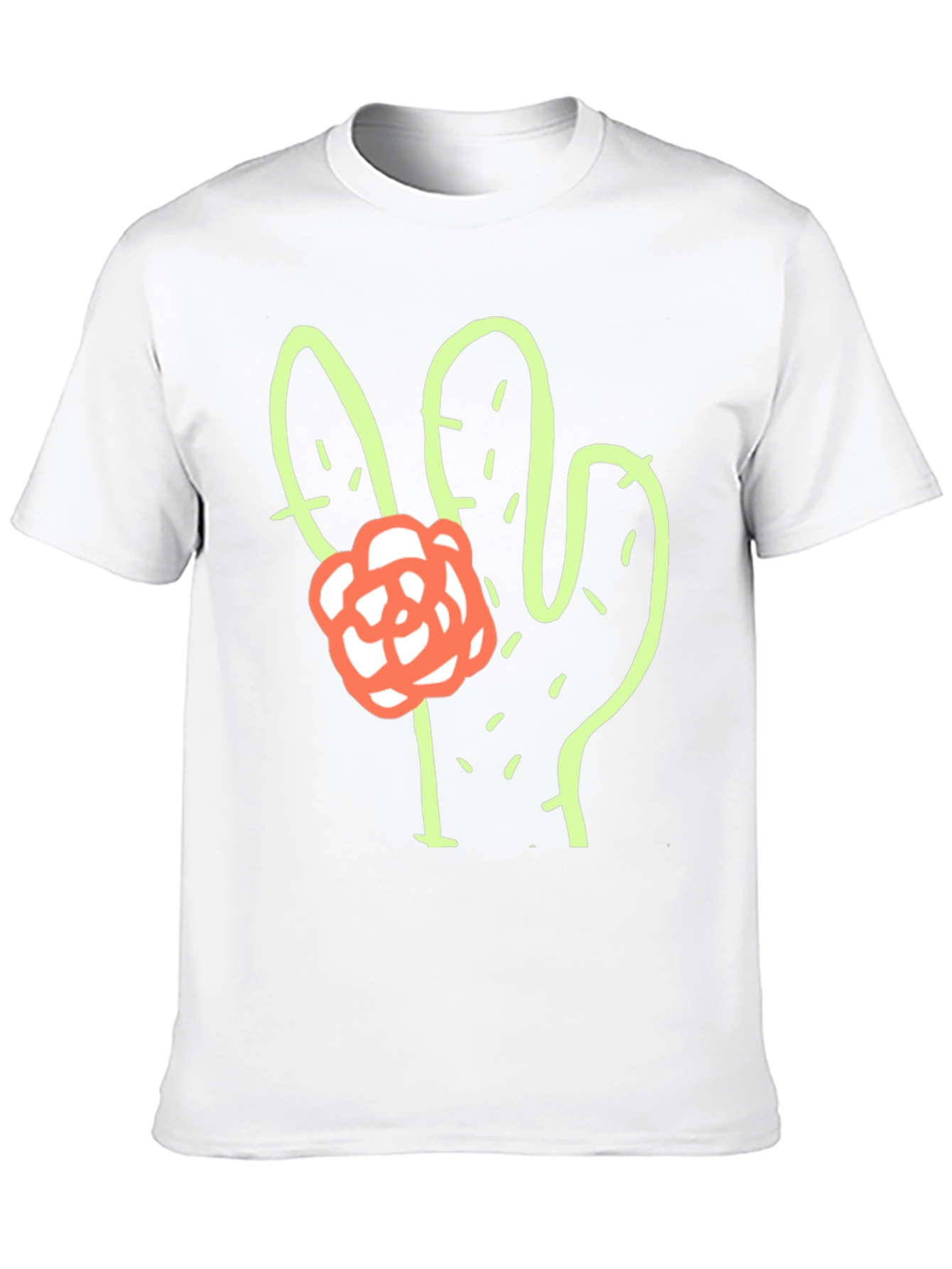 Cactus Flower Graphic Tee - Stylish Comfort