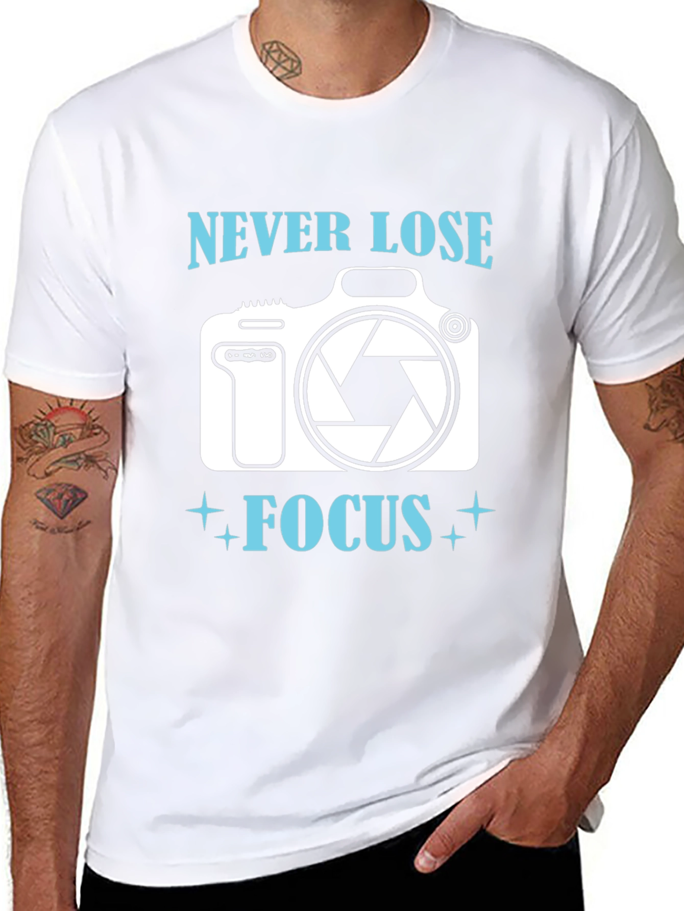 Never Lose Focus T-Shirt Photography Camera Graphic Tee