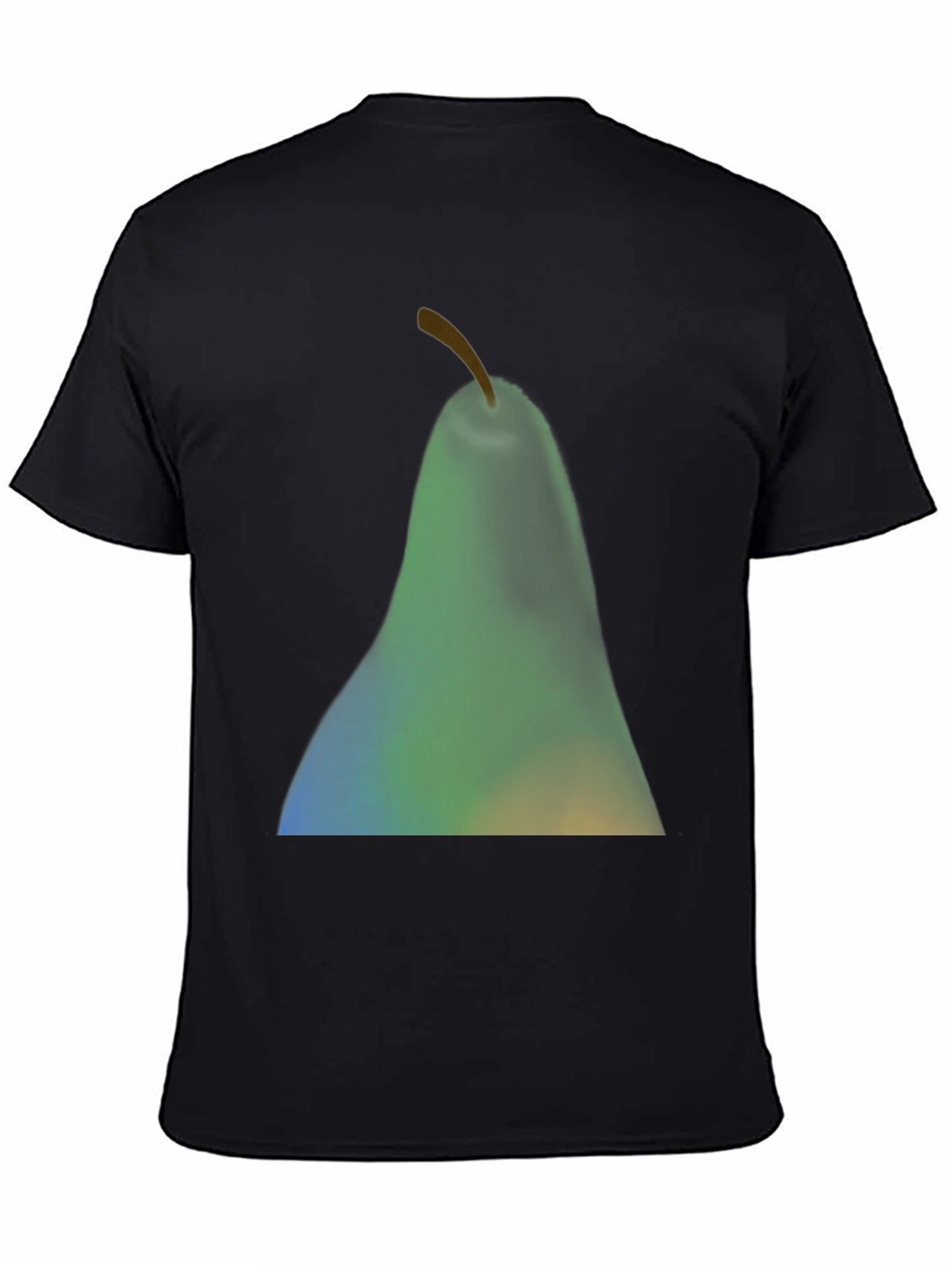 Abstract Pear Graphic Black T-Shirt