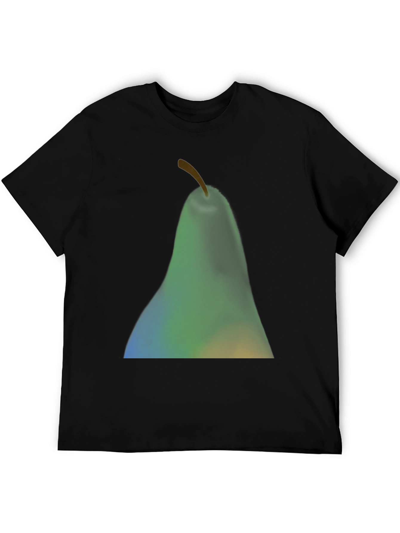 Abstract Pear Graphic Black T-Shirt