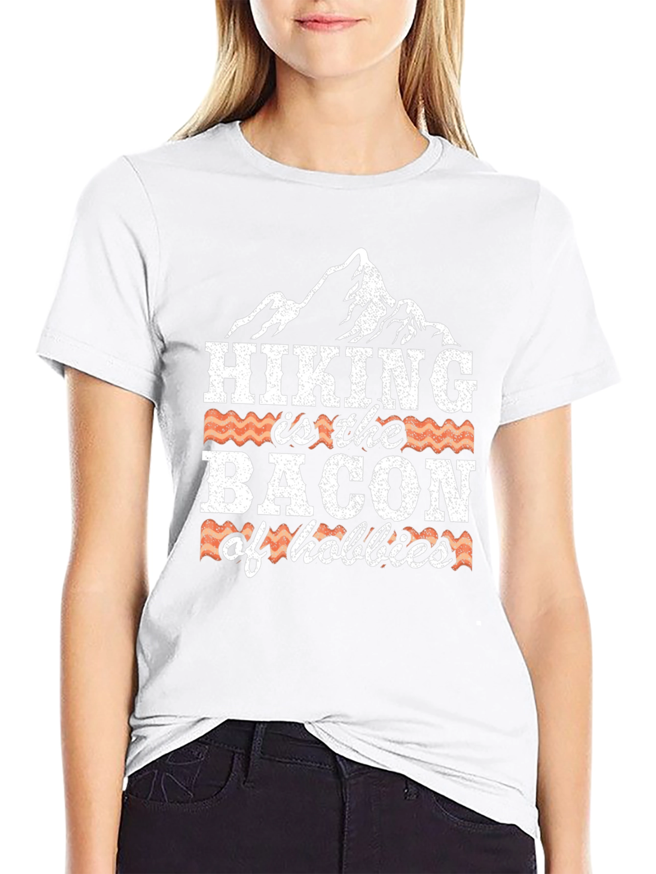Hiking is the Bacon of Hobbies Graphic T-Shirt