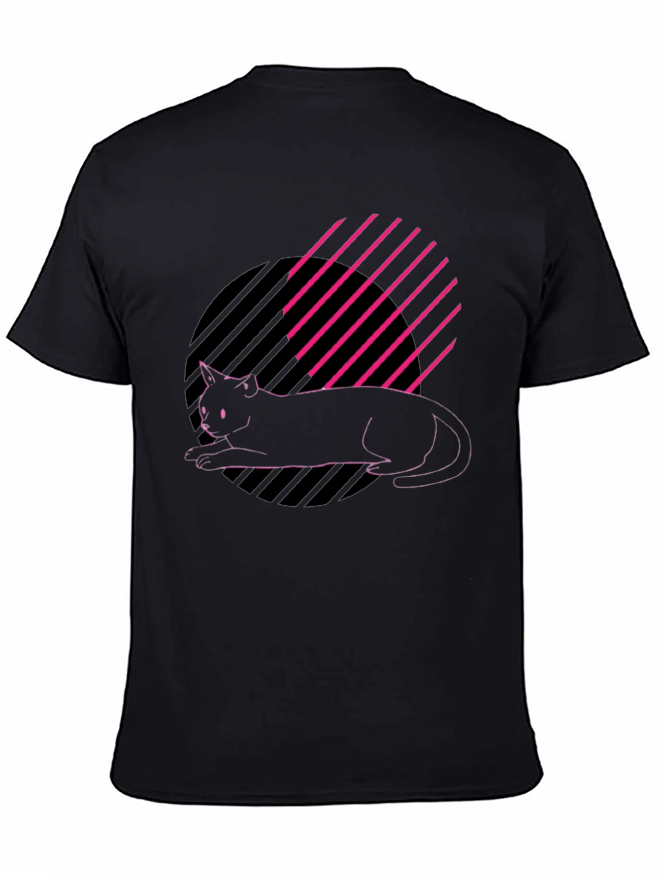 Cool Cat Graphic Tee - Stylish Black T-Shirt