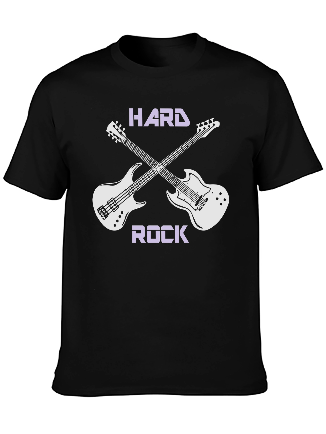 Hard Rock T-Shirt with Guitar Graphic