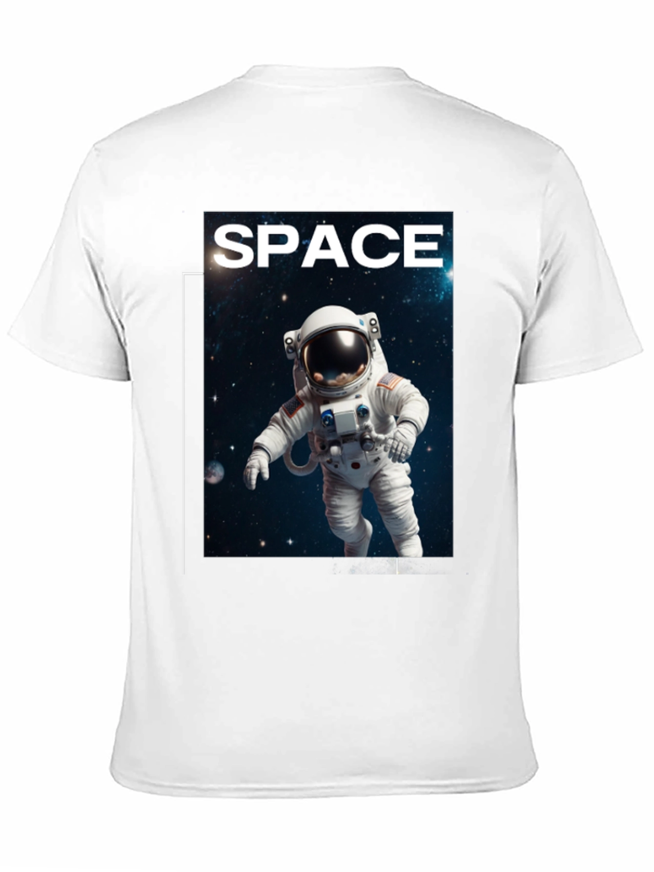 Space Astronaut Graphic T-Shirt - Black Cotton Tee