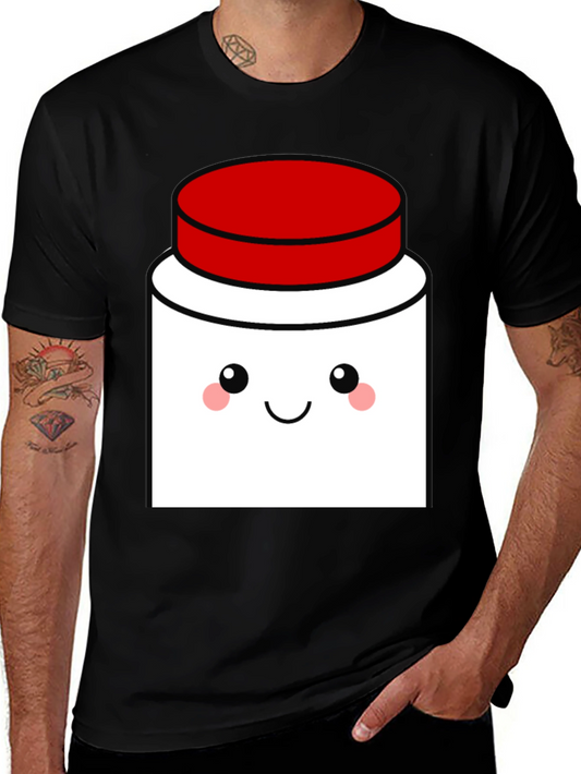Cute Kawaii Jar T-Shirt - Black Cotton Blend