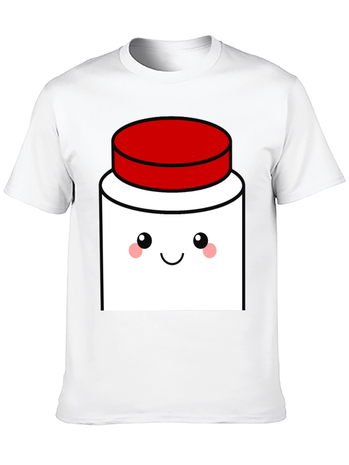 Cute Kawaii Jar T-Shirt - Black Cotton Blend