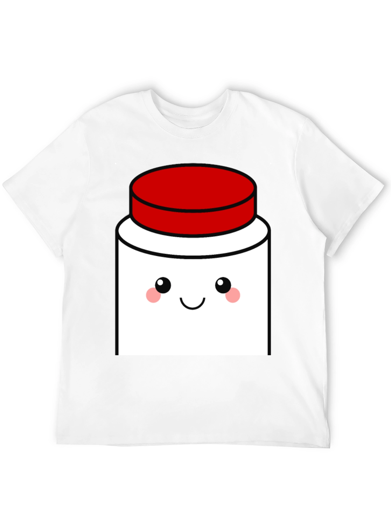 Cute Kawaii Jar T-Shirt - Black Cotton Blend