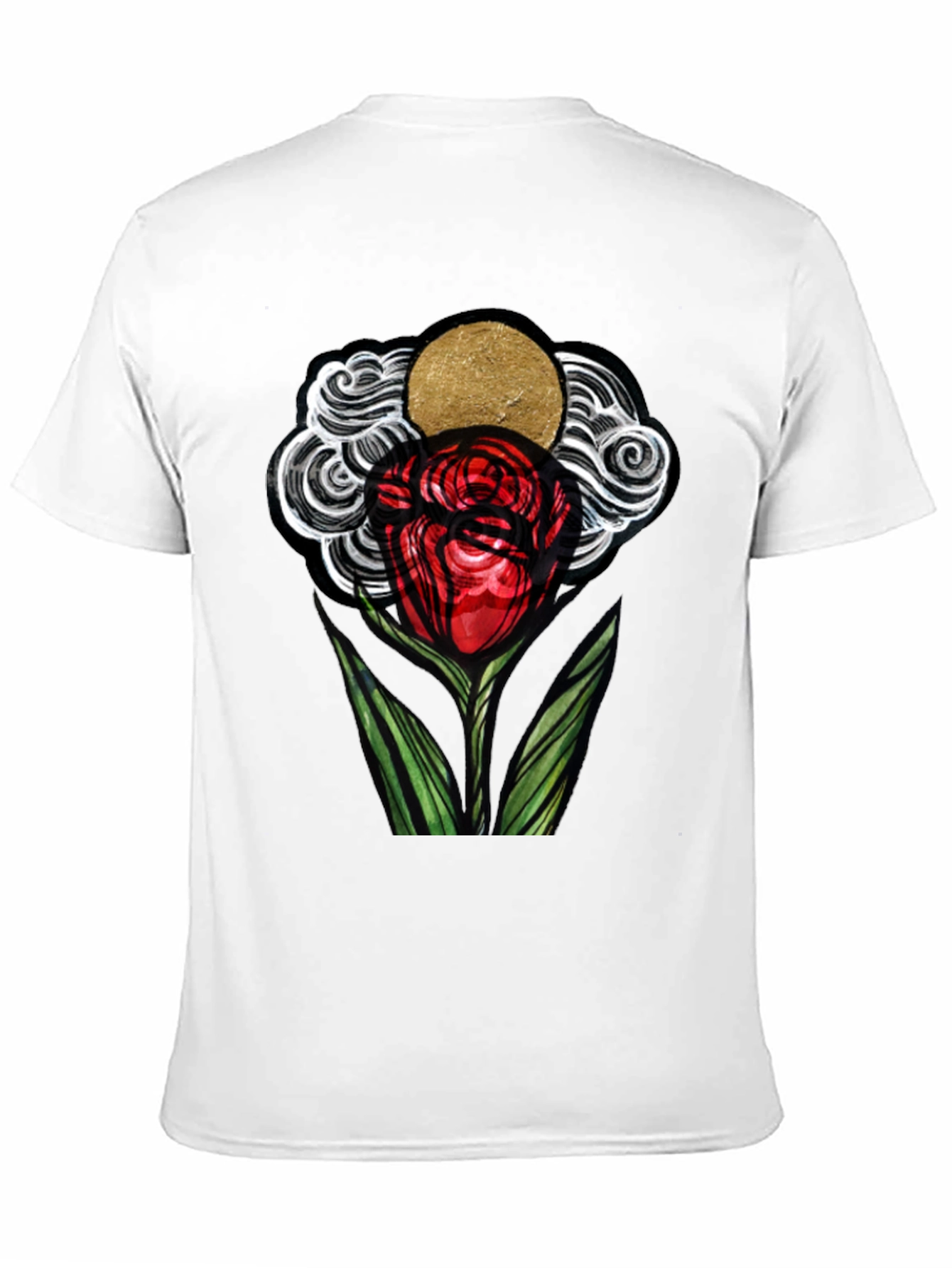 Artistic Rose Graphic T-Shirt