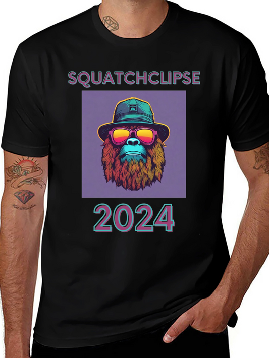 Squatchclipse 2024 T-Shirt - Bigfoot Solar Eclipse Tee