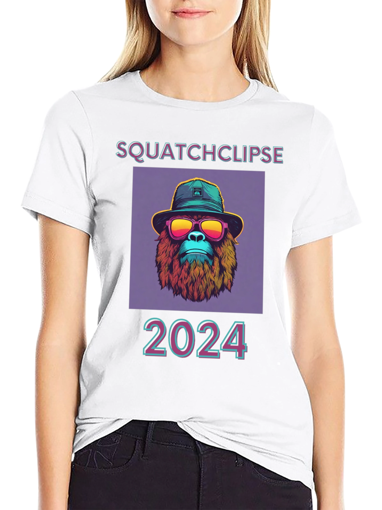 Squatchclipse 2024 T-Shirt - Bigfoot Solar Eclipse Tee