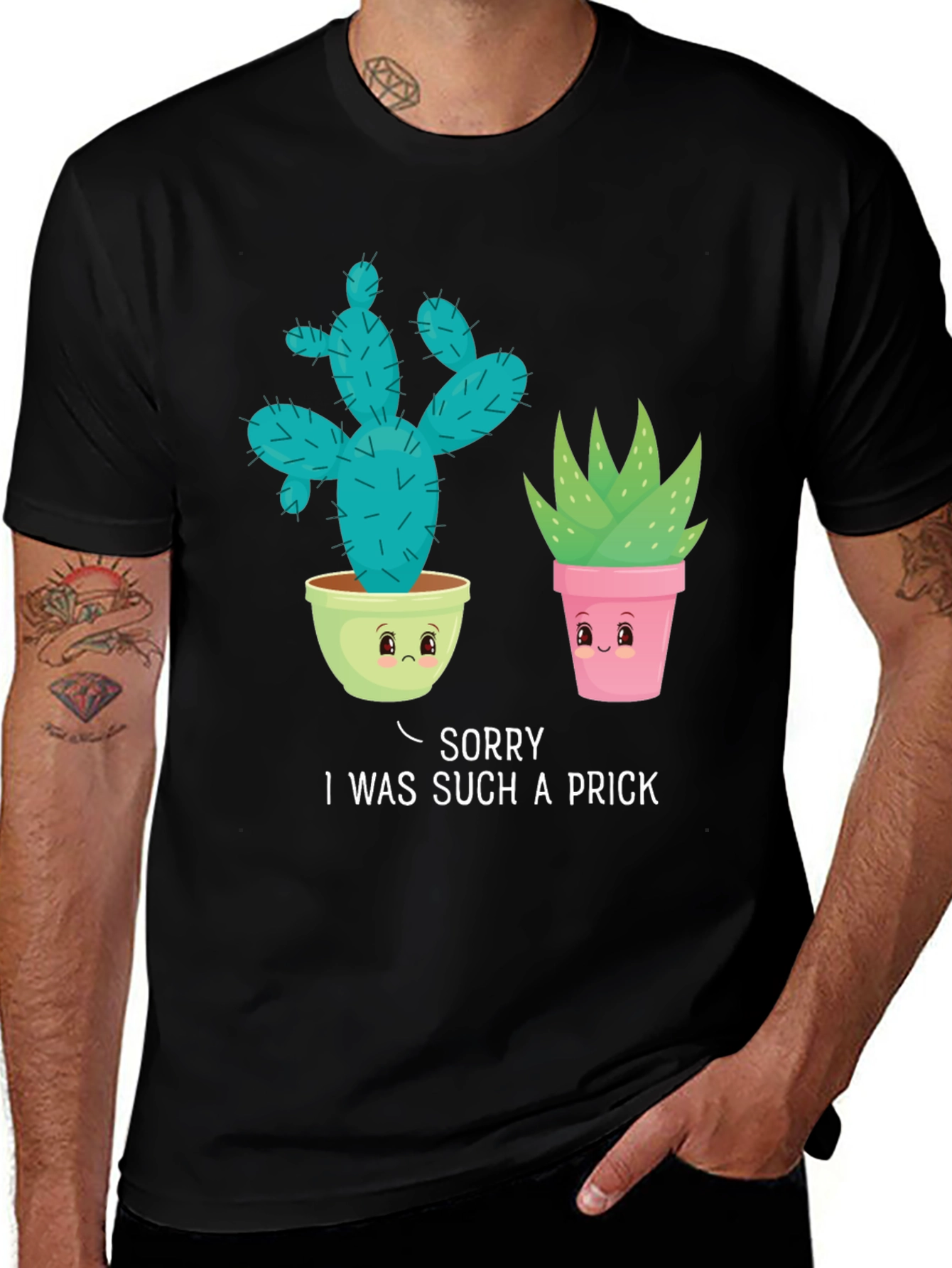 Funny Prick Cactus Graphic T-Shirt