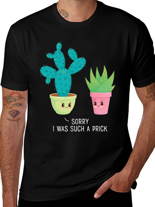 Funny Prick Cactus Graphic T-Shirt