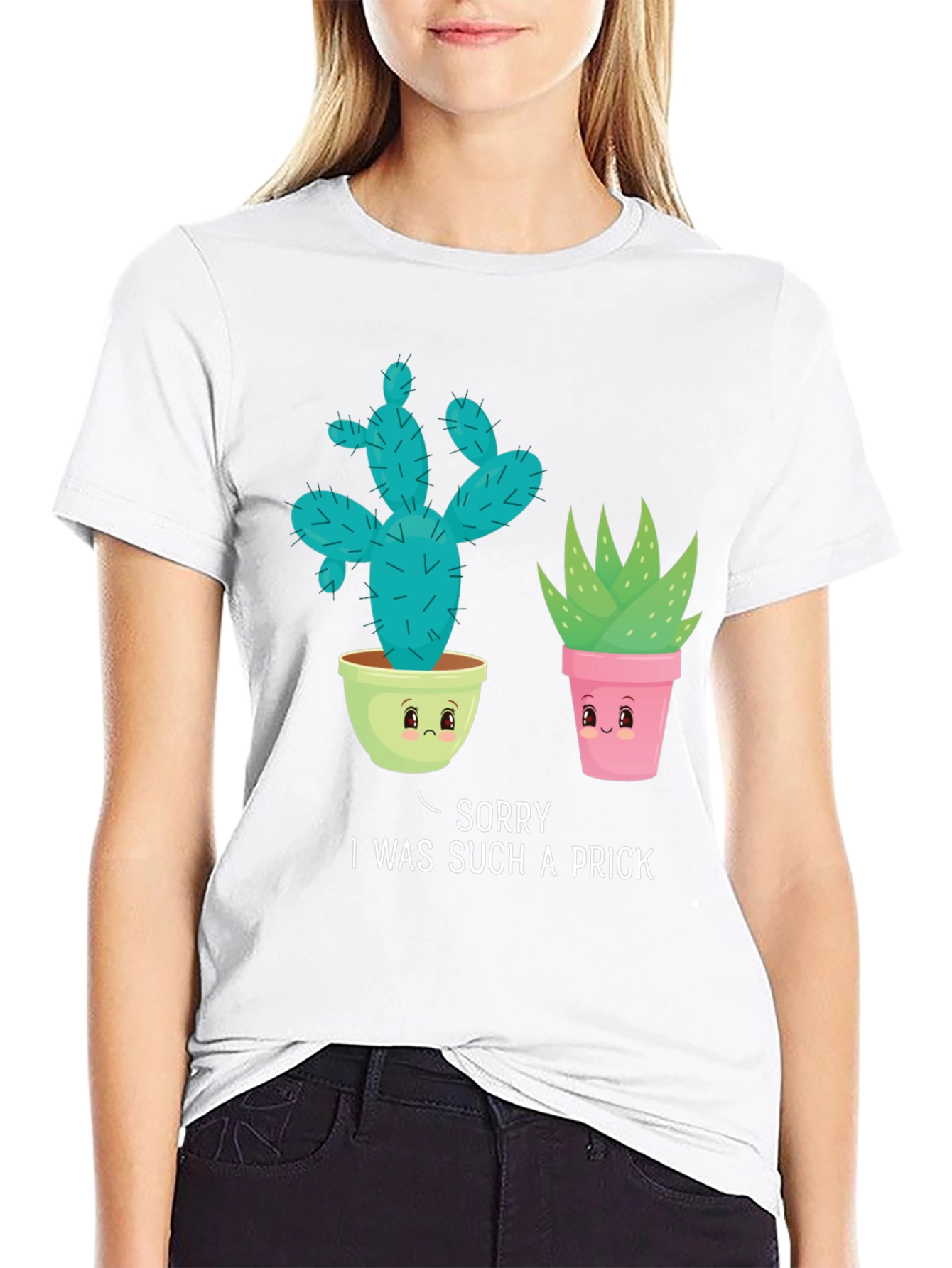 Funny Prick Cactus Graphic T-Shirt