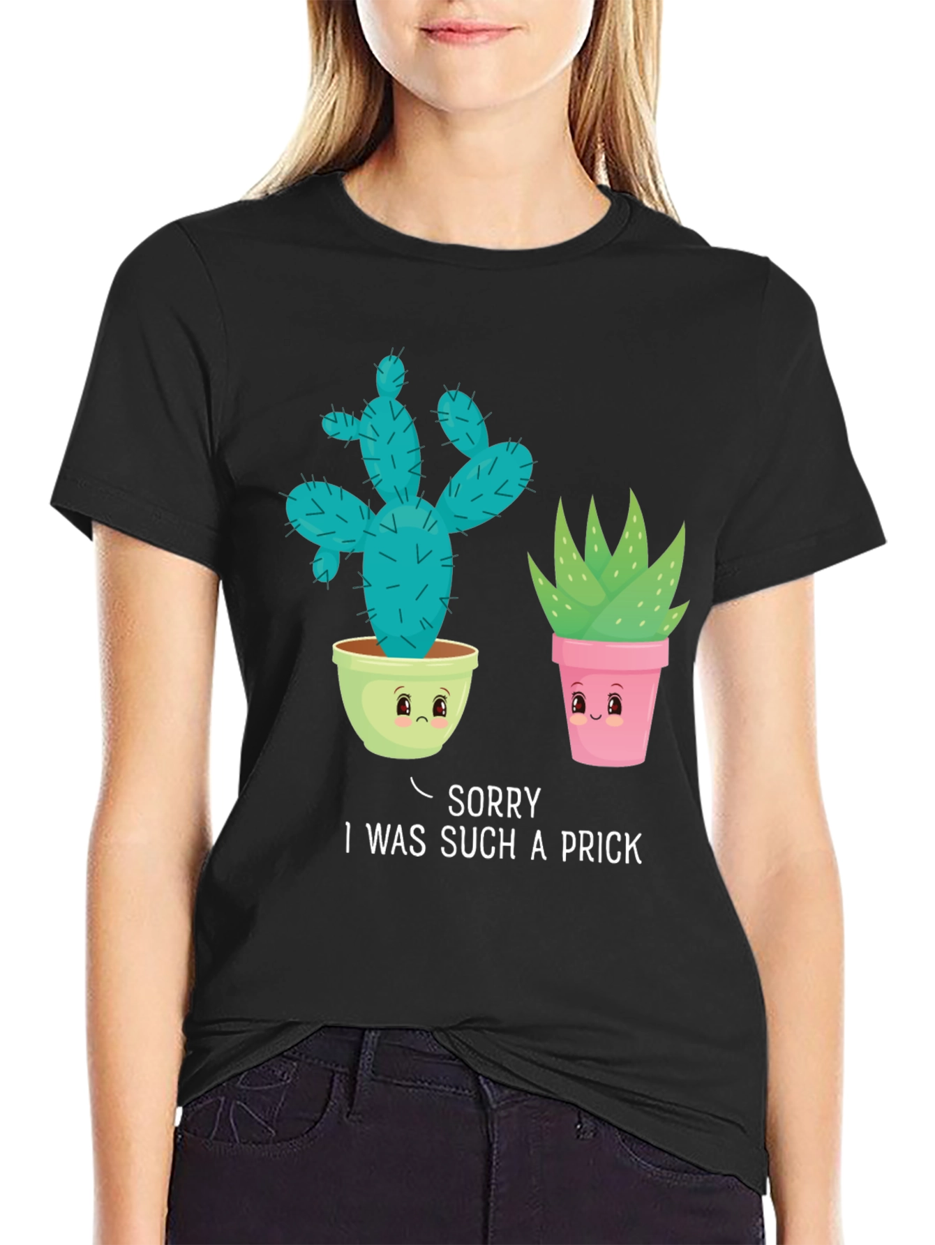 Funny Prick Cactus Graphic T-Shirt