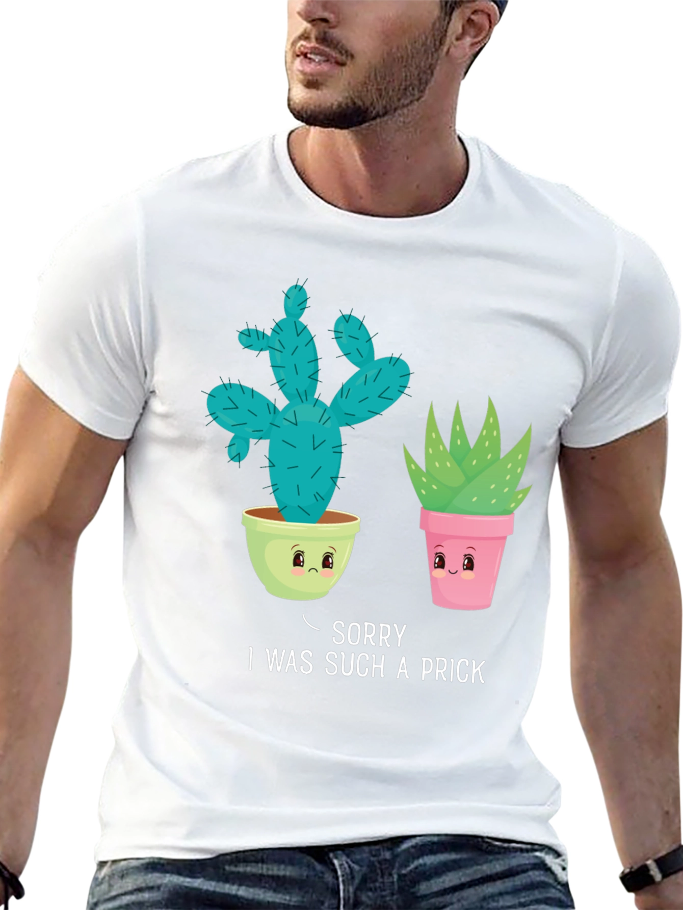 Funny Prick Cactus Graphic T-Shirt