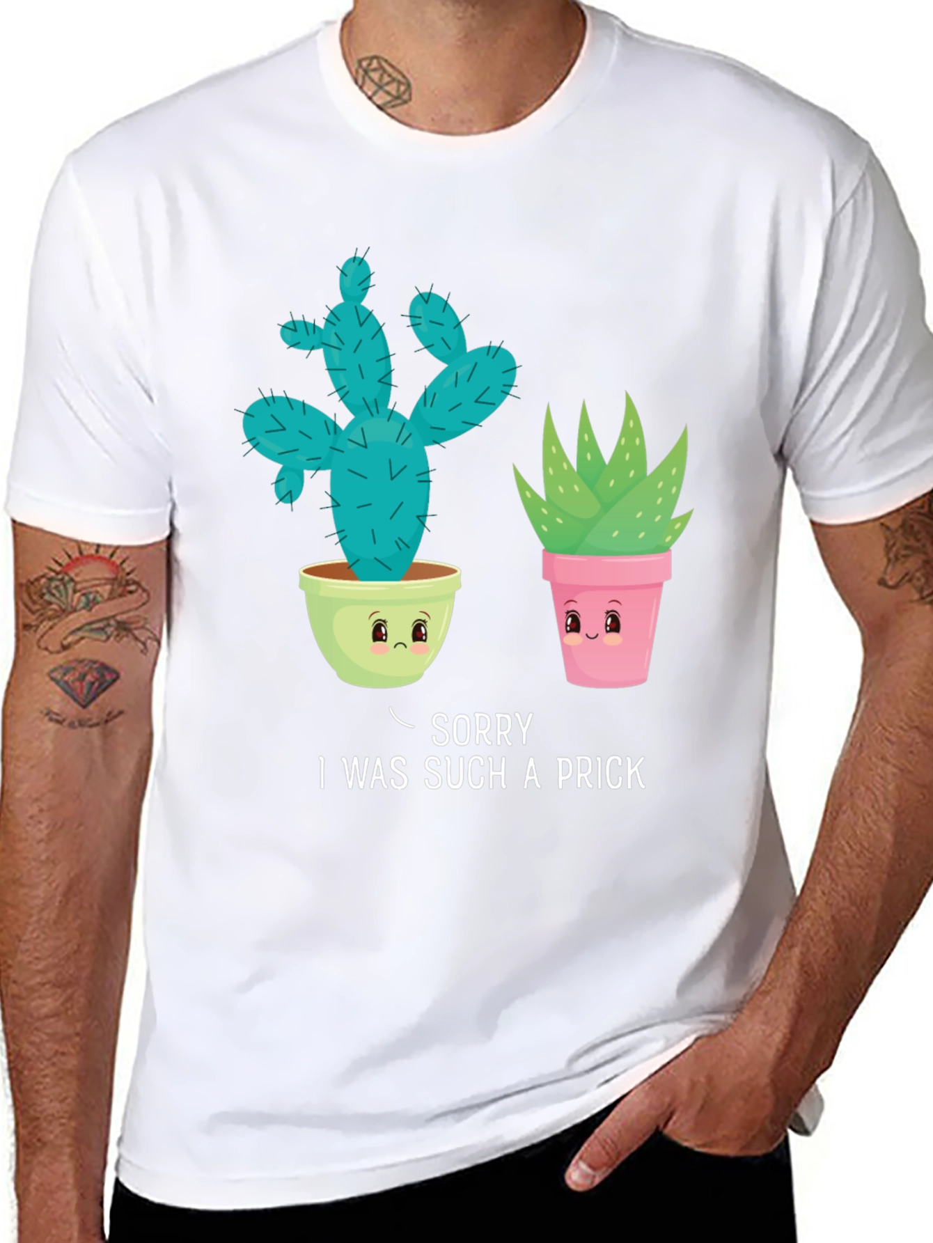 Funny Prick Cactus Graphic T-Shirt