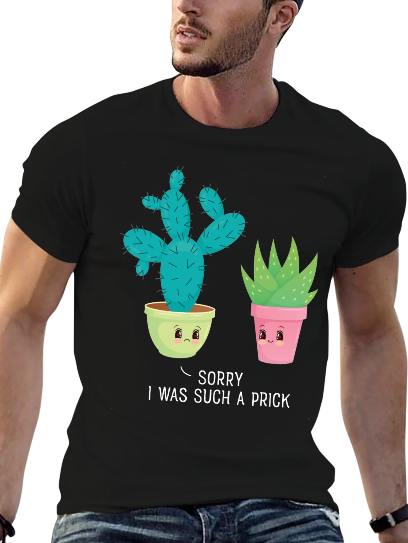 Funny Prick Cactus Graphic T-Shirt
