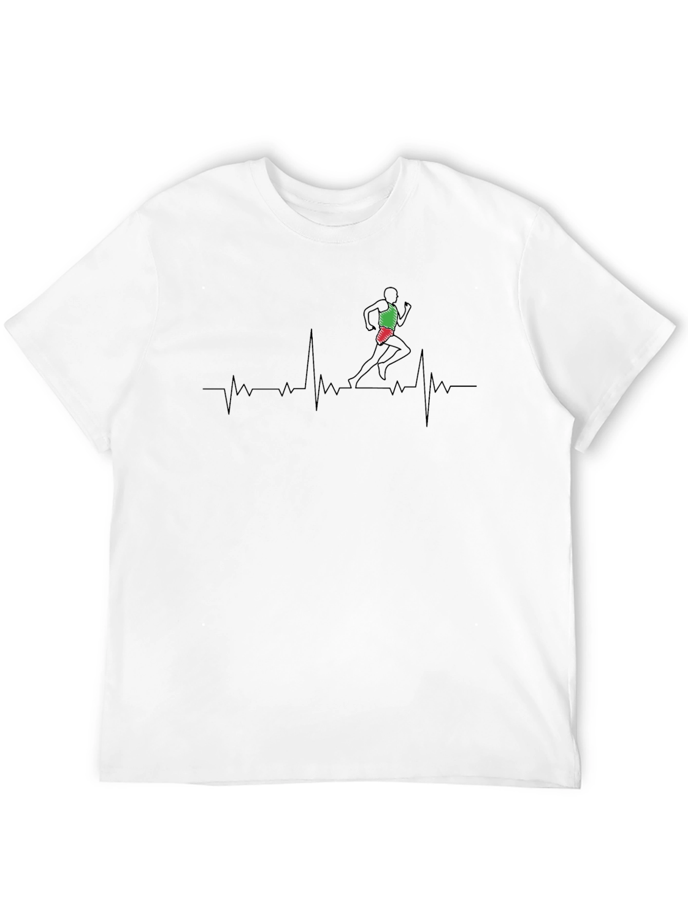 Runner Heartbeat Graphic Tee - Black