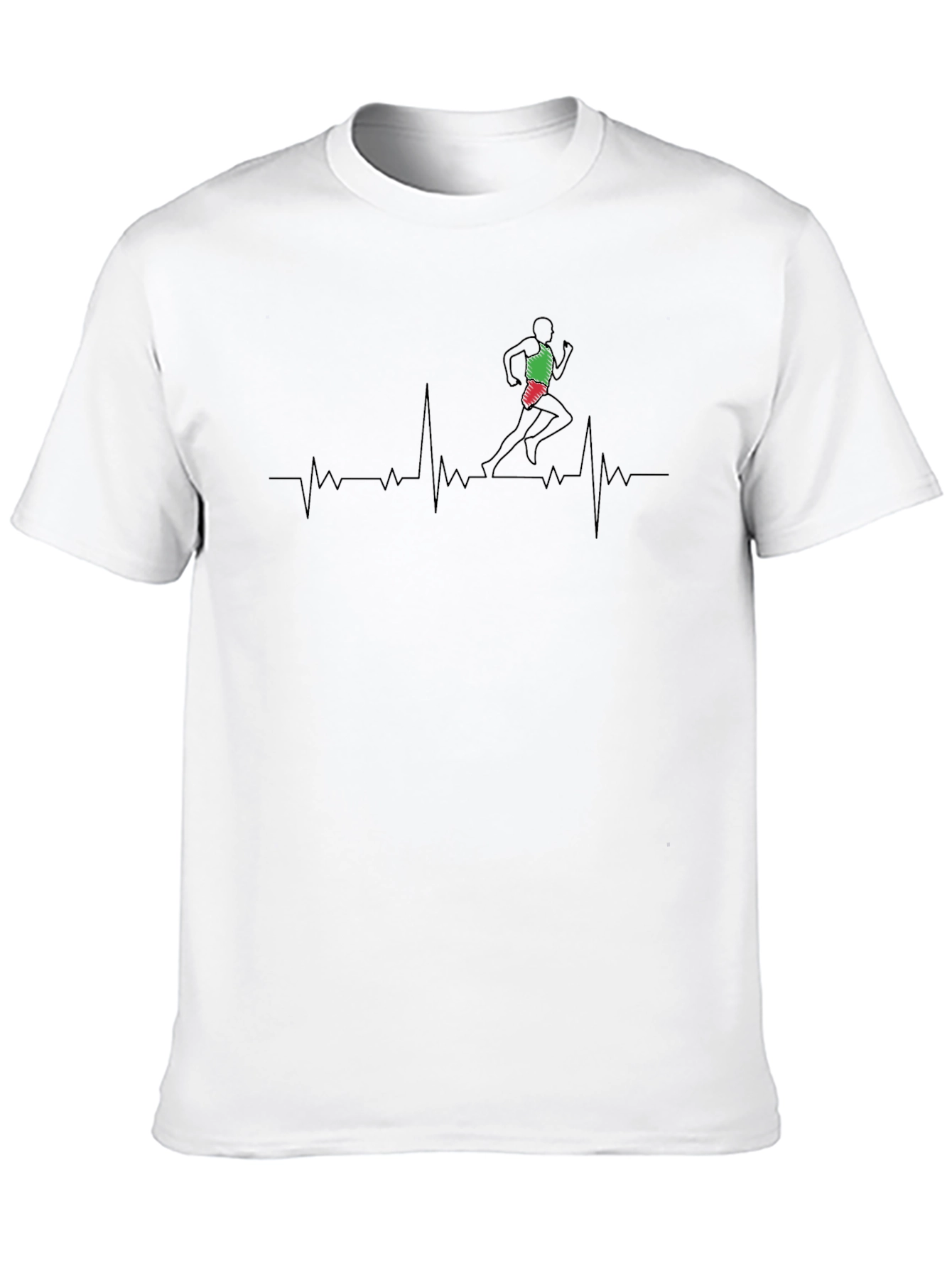 Runner Heartbeat Graphic Tee - Black