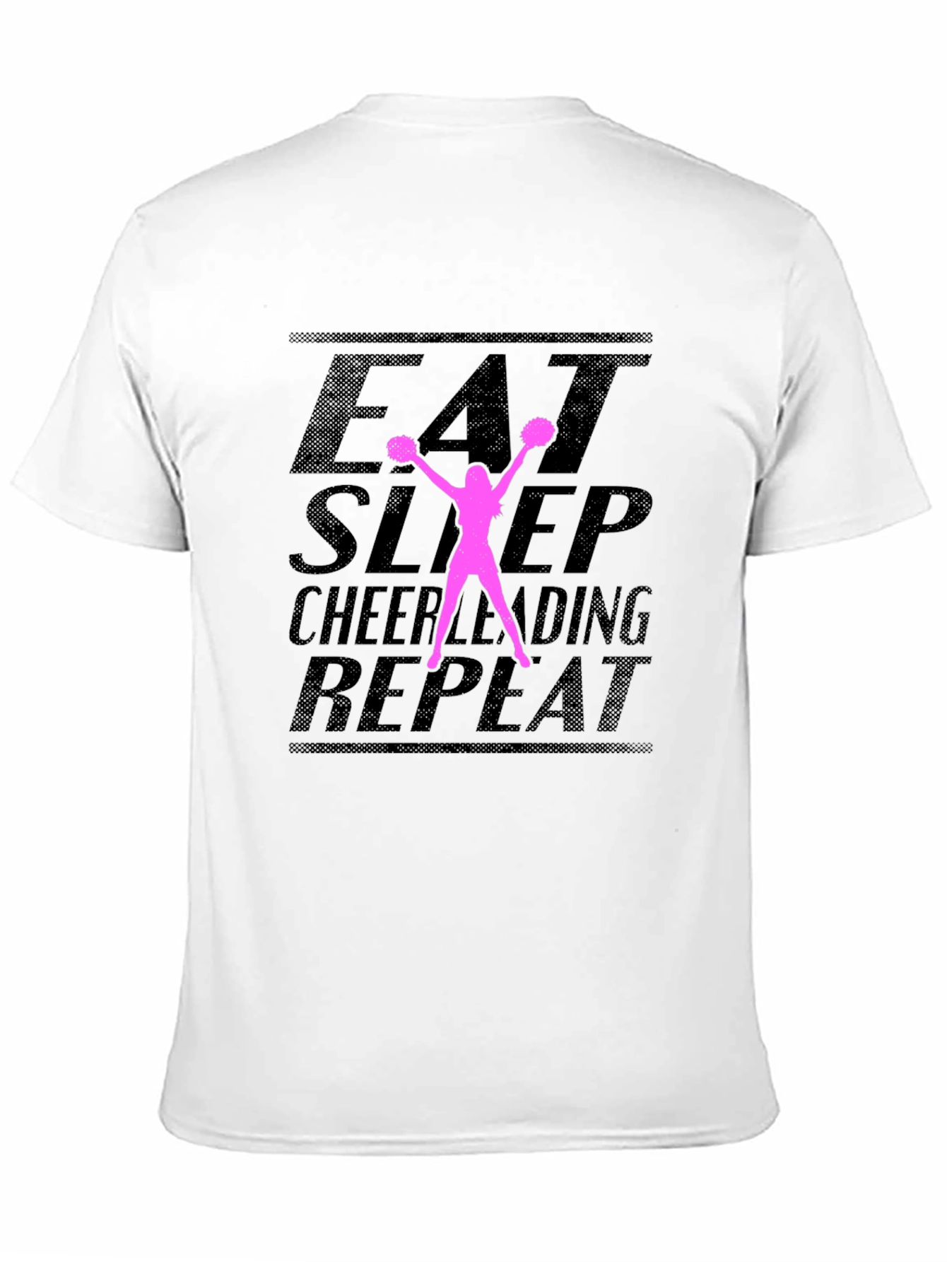 Eat Sleep Cheerleading Repeat Black T-Shirt