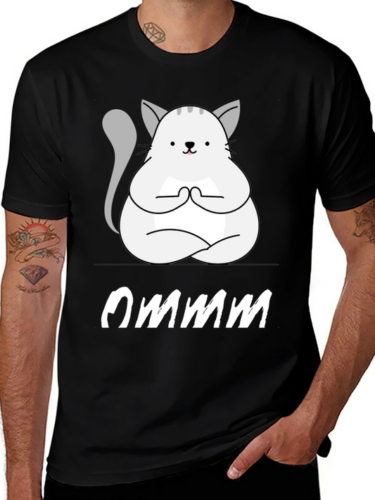 Ommm Yoga Cat T-Shirt - Zen Meditation Tee
