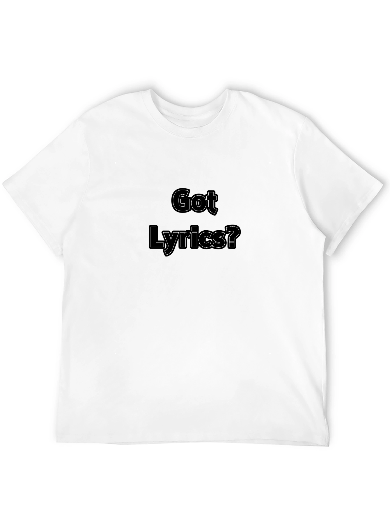 Got Lyrics? Black Cotton Blend Graphic Tee