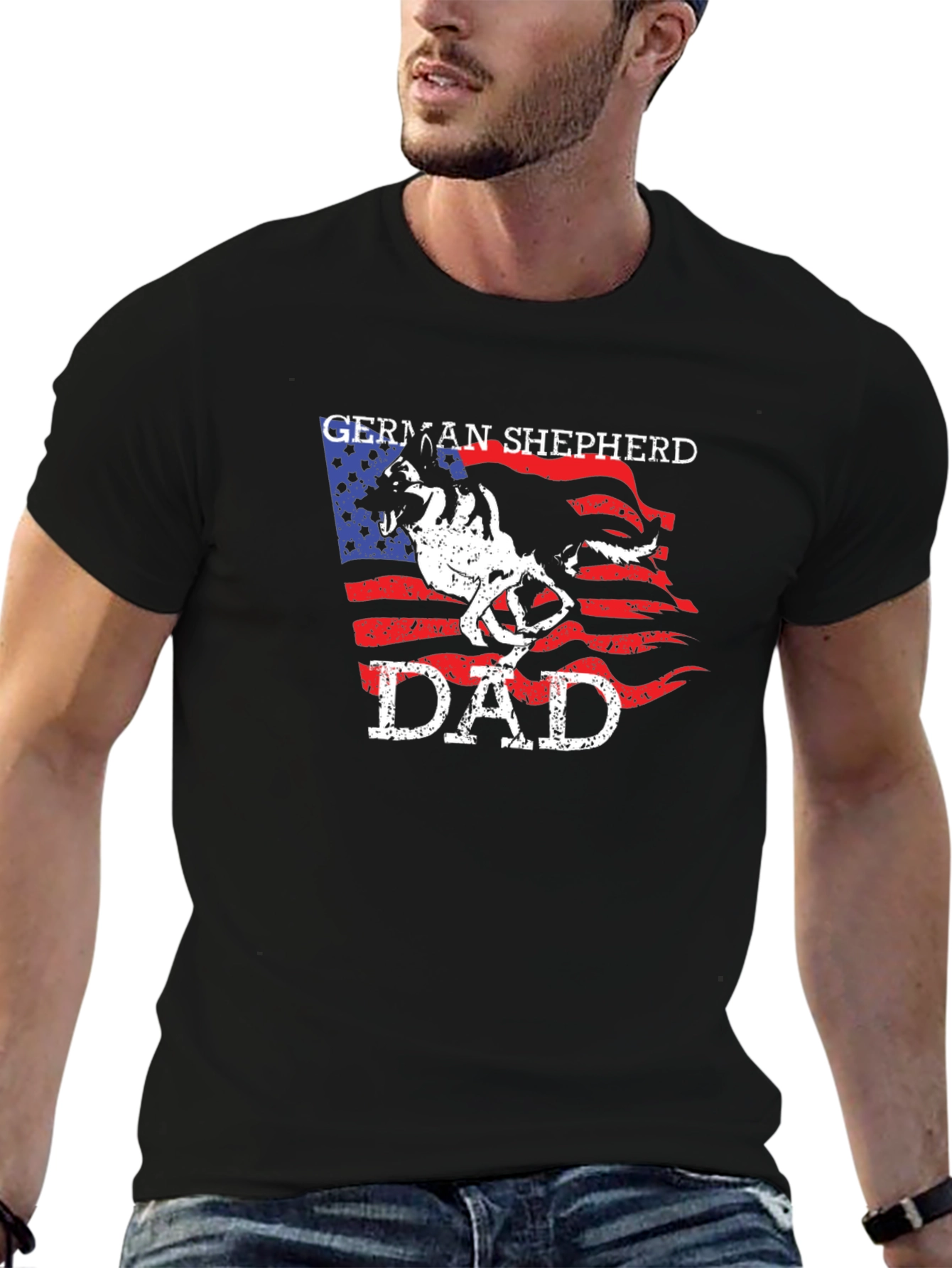 German Shepherd Dad Graphic Tee