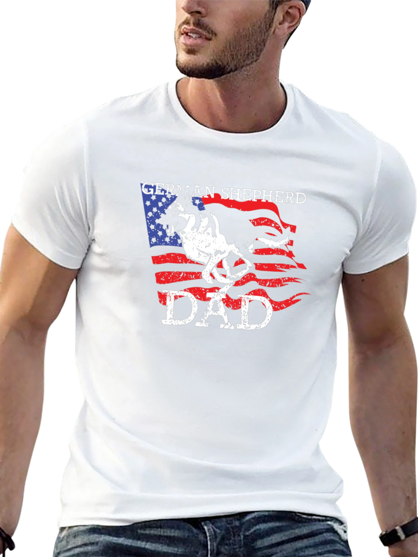 German Shepherd Dad Graphic Tee