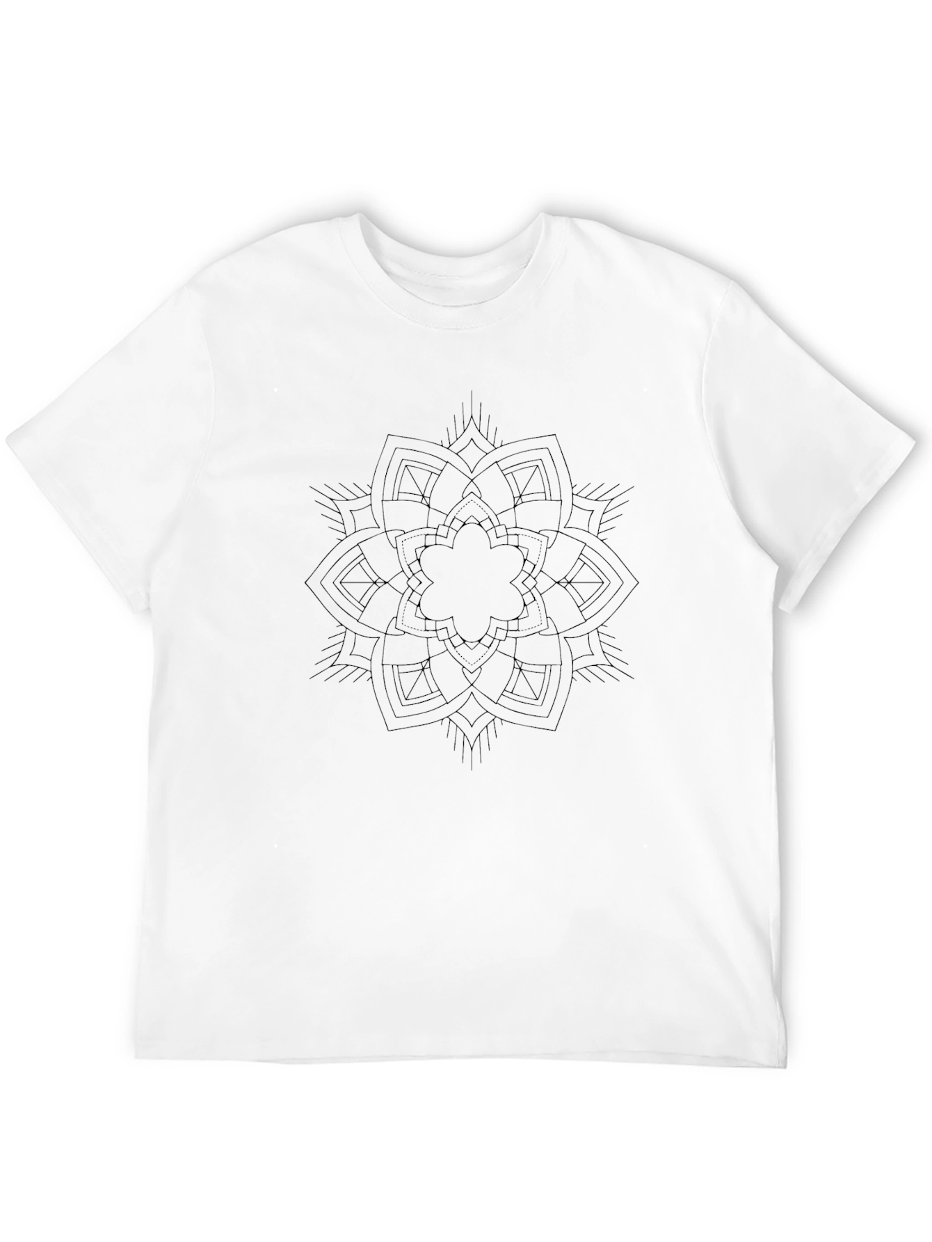 Mens Black Mandala Graphic Tee
