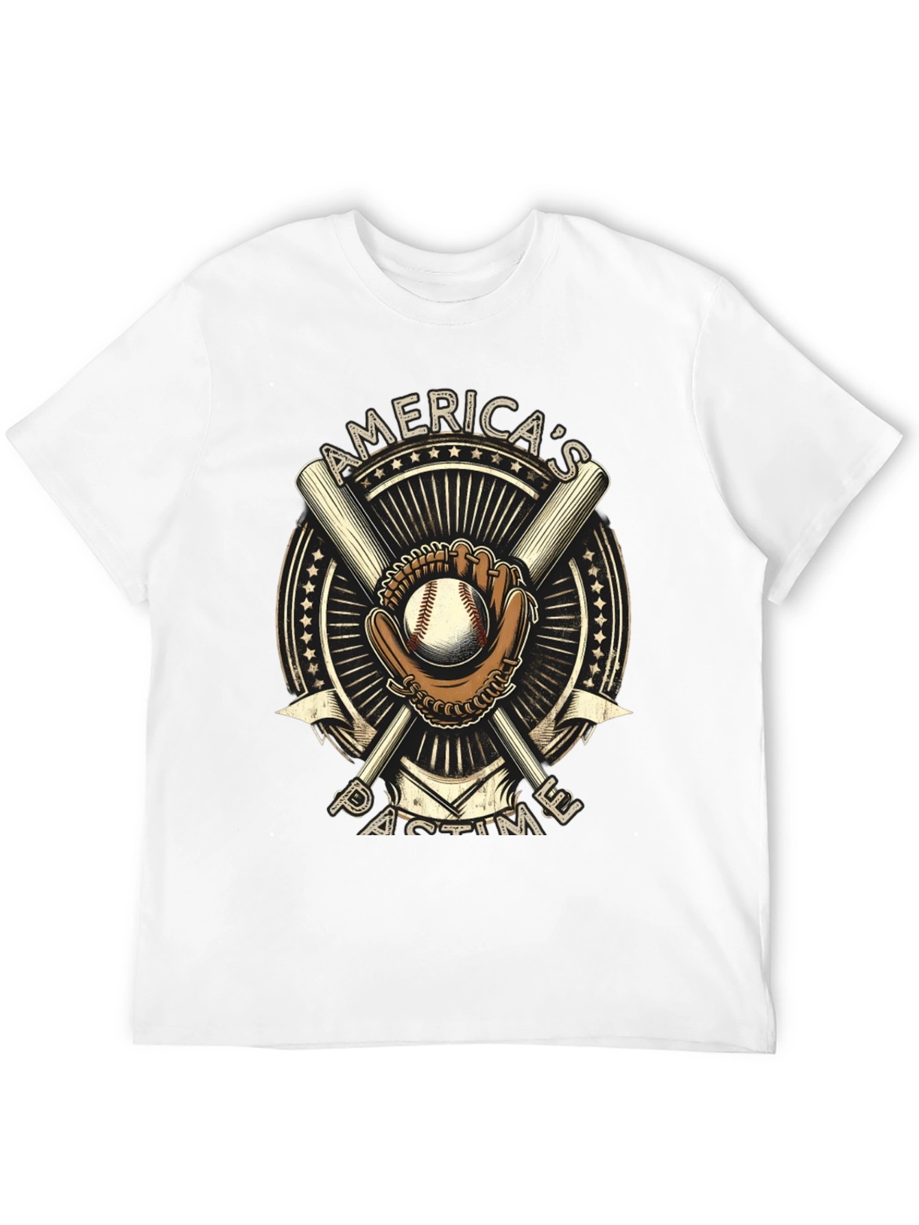 Americas Pastime Baseball Graphic T-Shirt