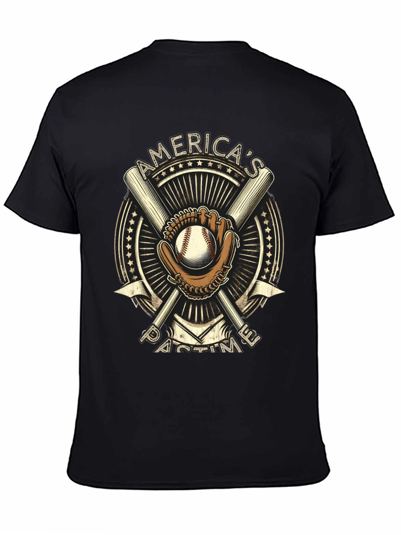 Americas Pastime Baseball Graphic T-Shirt