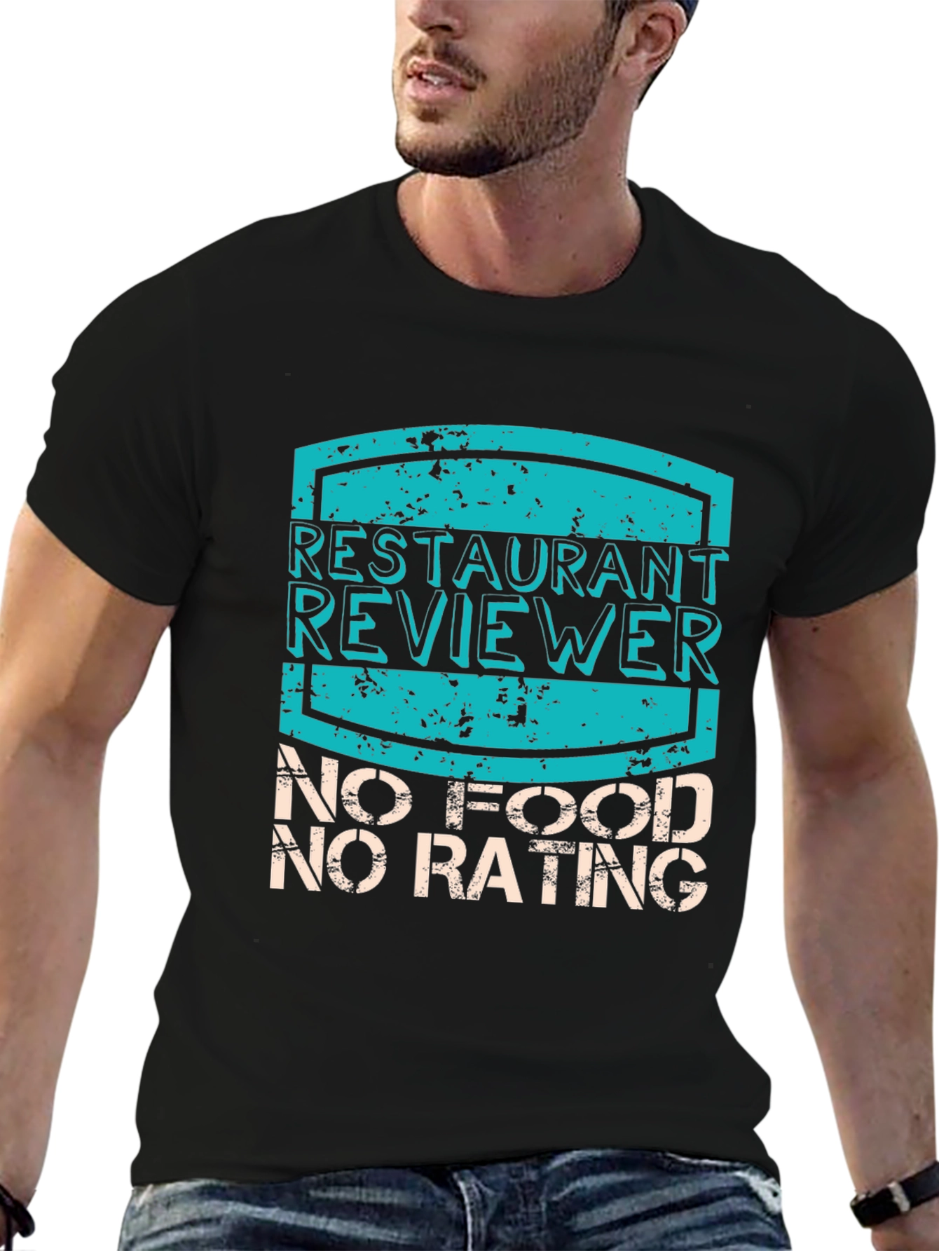 Restaurant Reviewer T-Shirt - No Food No Rating