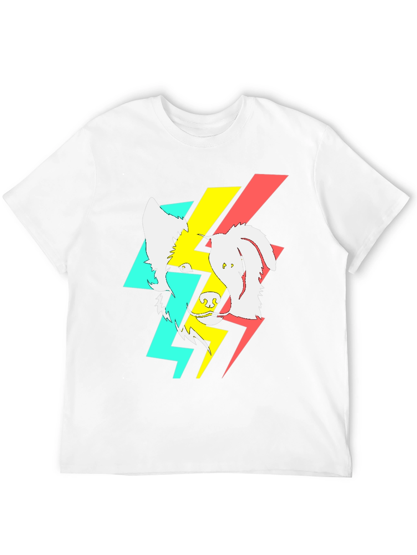Abstract Dog Graphic Black T-Shirt