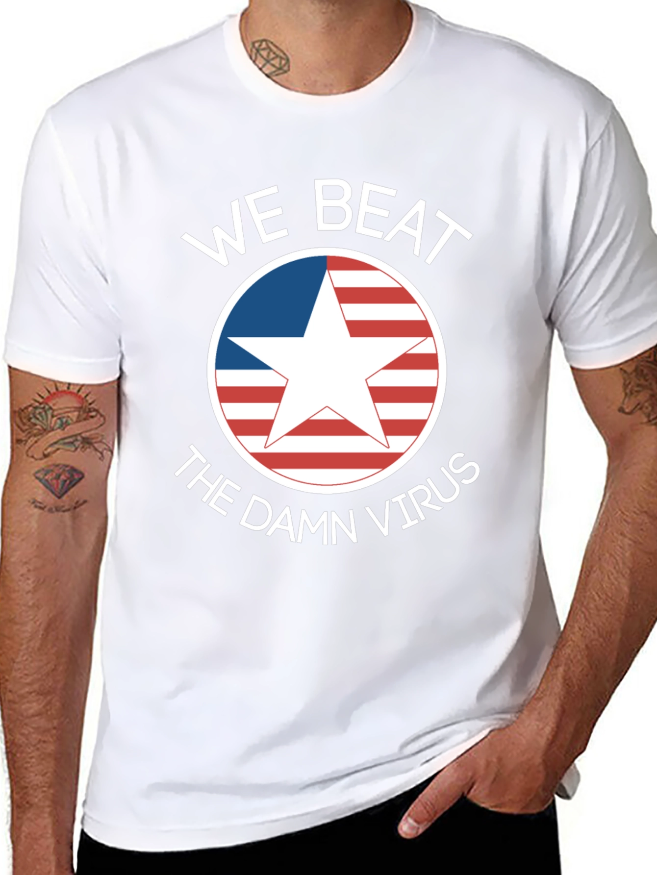 We Beat The Damn Virus Graphic Tee