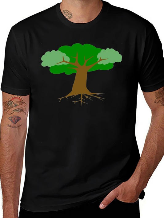 Nature Tree Graphic Tee - Black Unisex Shirt