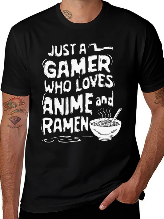 Gamer Anime Ramen Graphic T-Shirt
