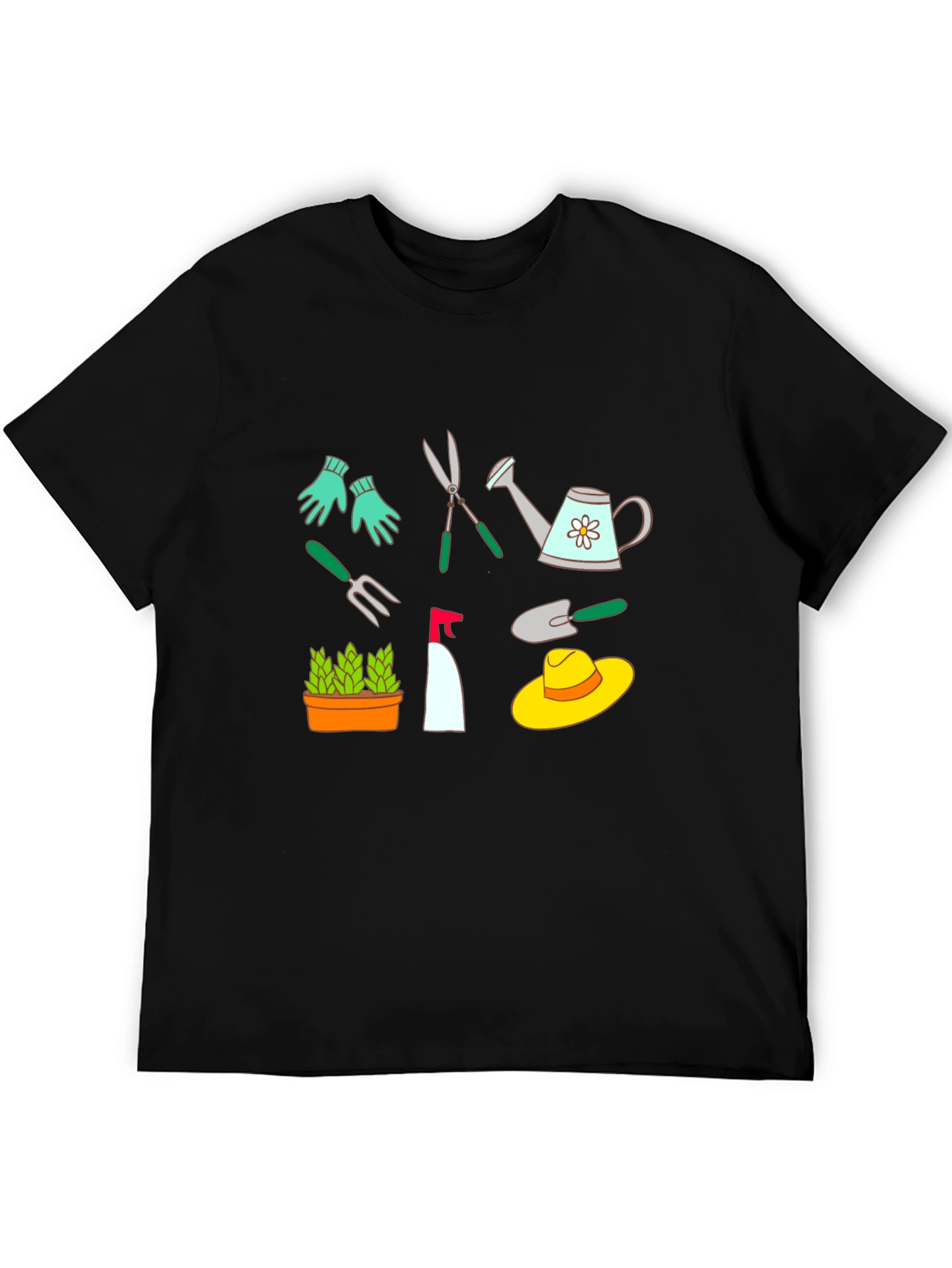 Gardening Tools Graphic T-Shirt