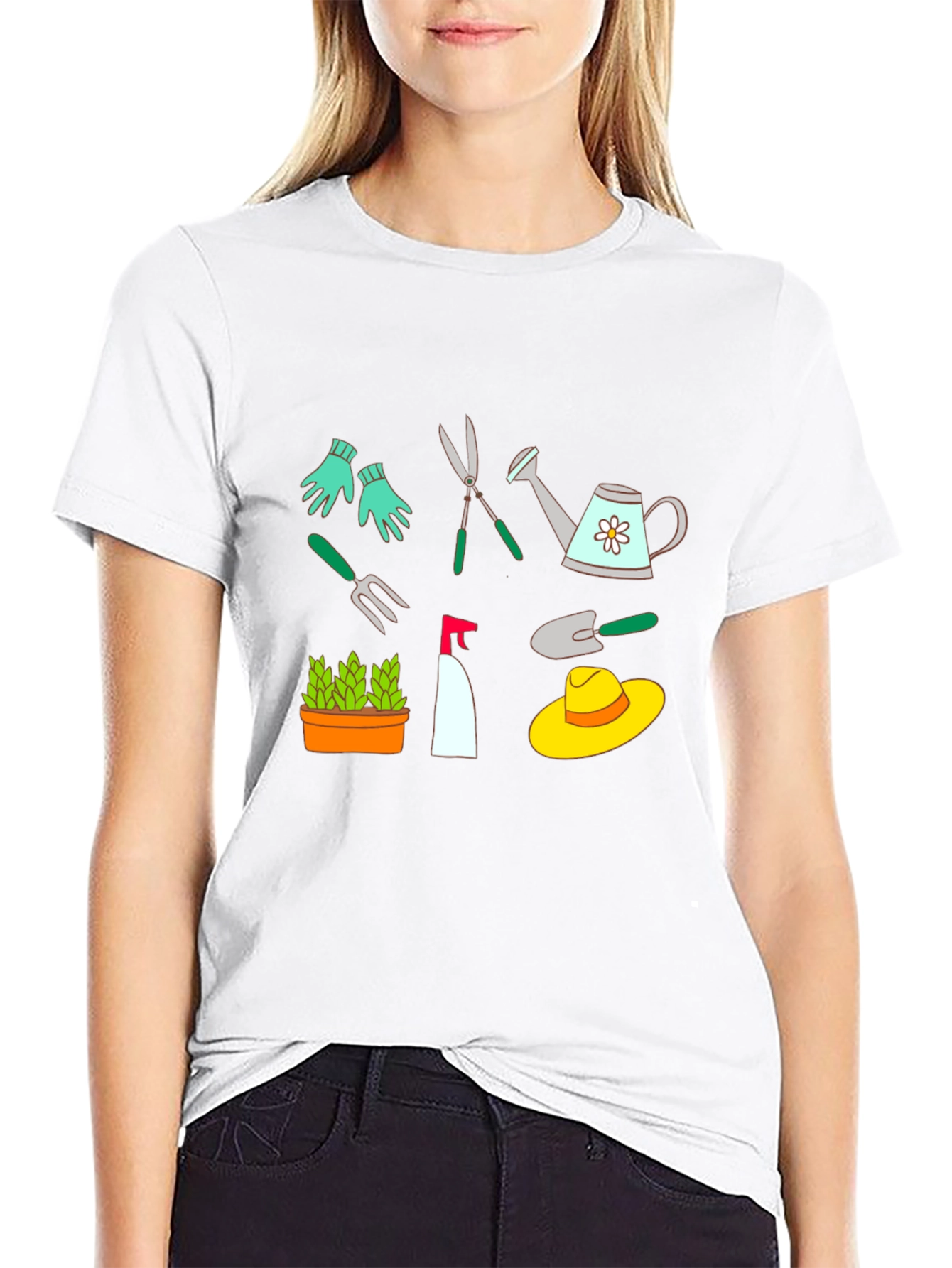 Gardening Tools Graphic T-Shirt