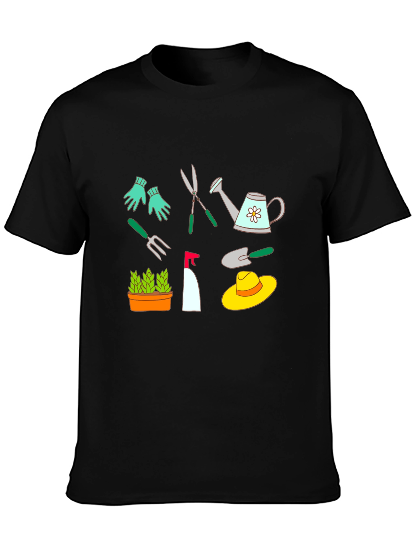 Gardening Tools Graphic T-Shirt