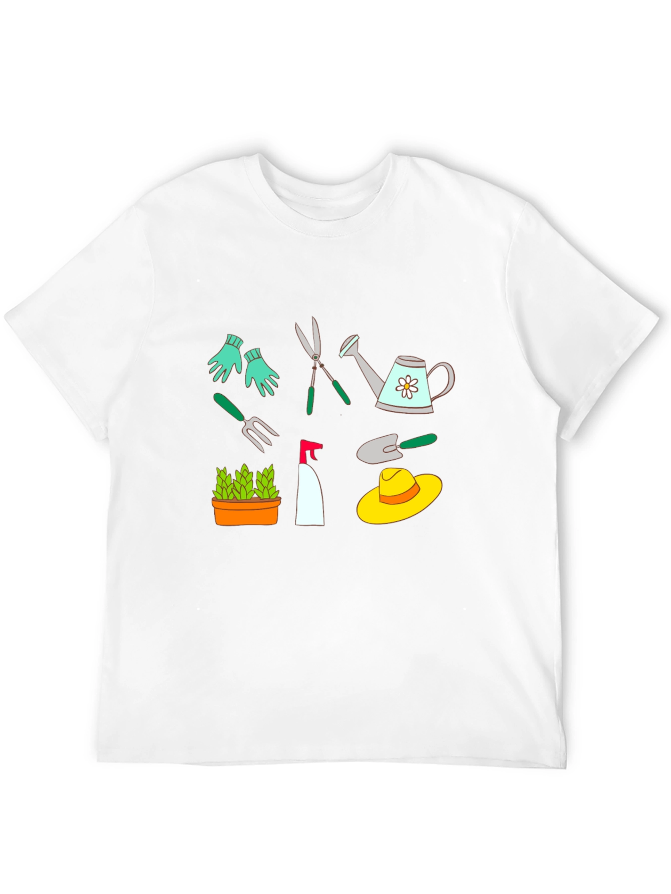 Gardening Tools Graphic T-Shirt