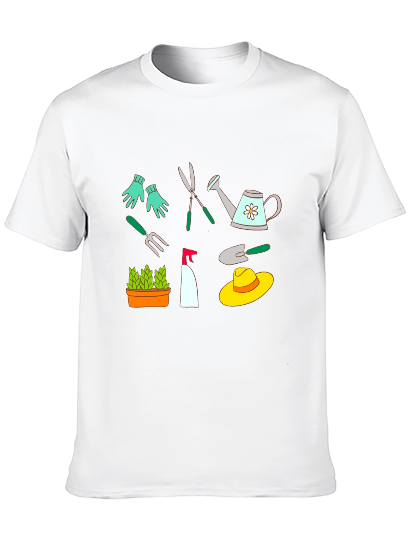 Gardening Tools Graphic T-Shirt