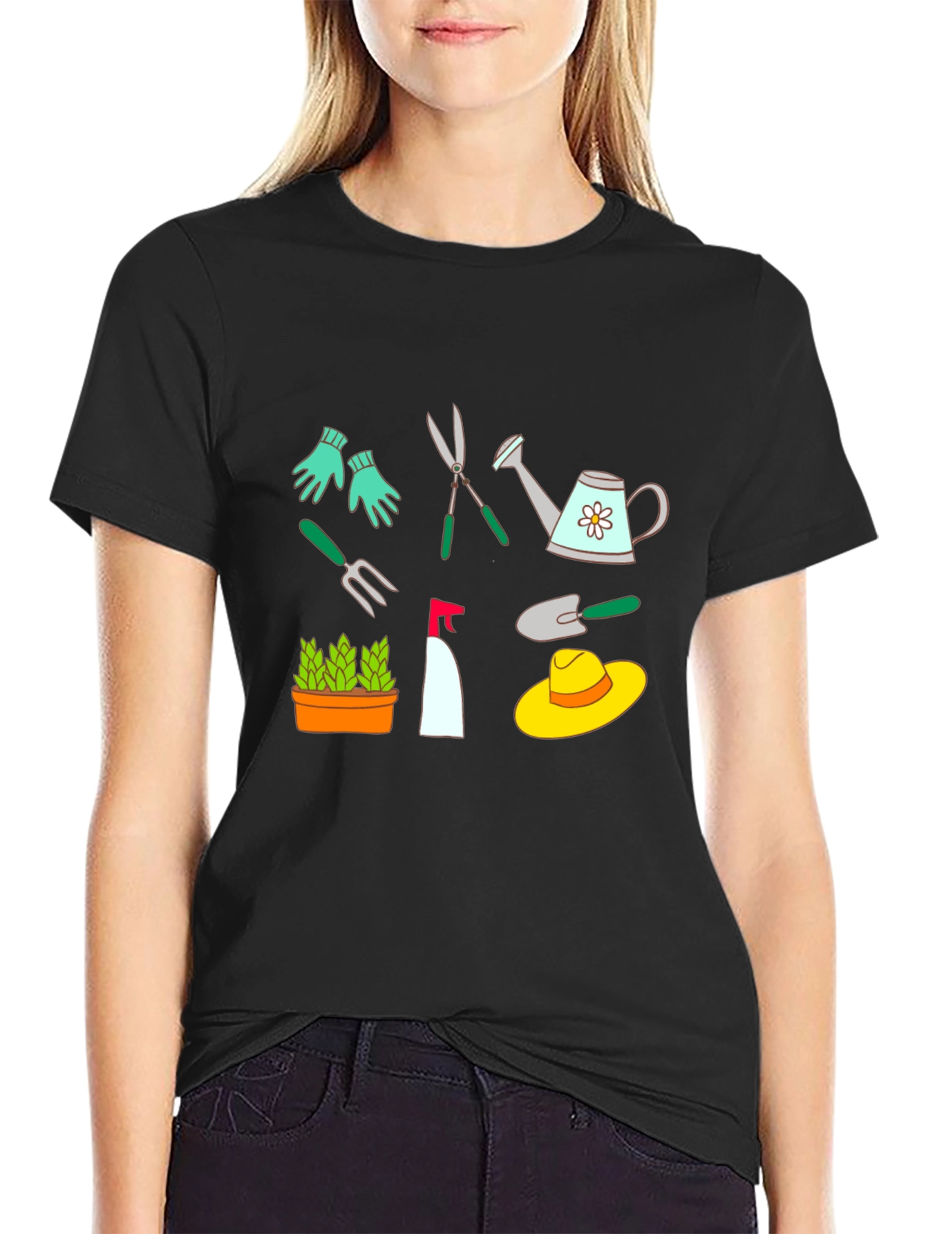 Gardening Tools Graphic T-Shirt