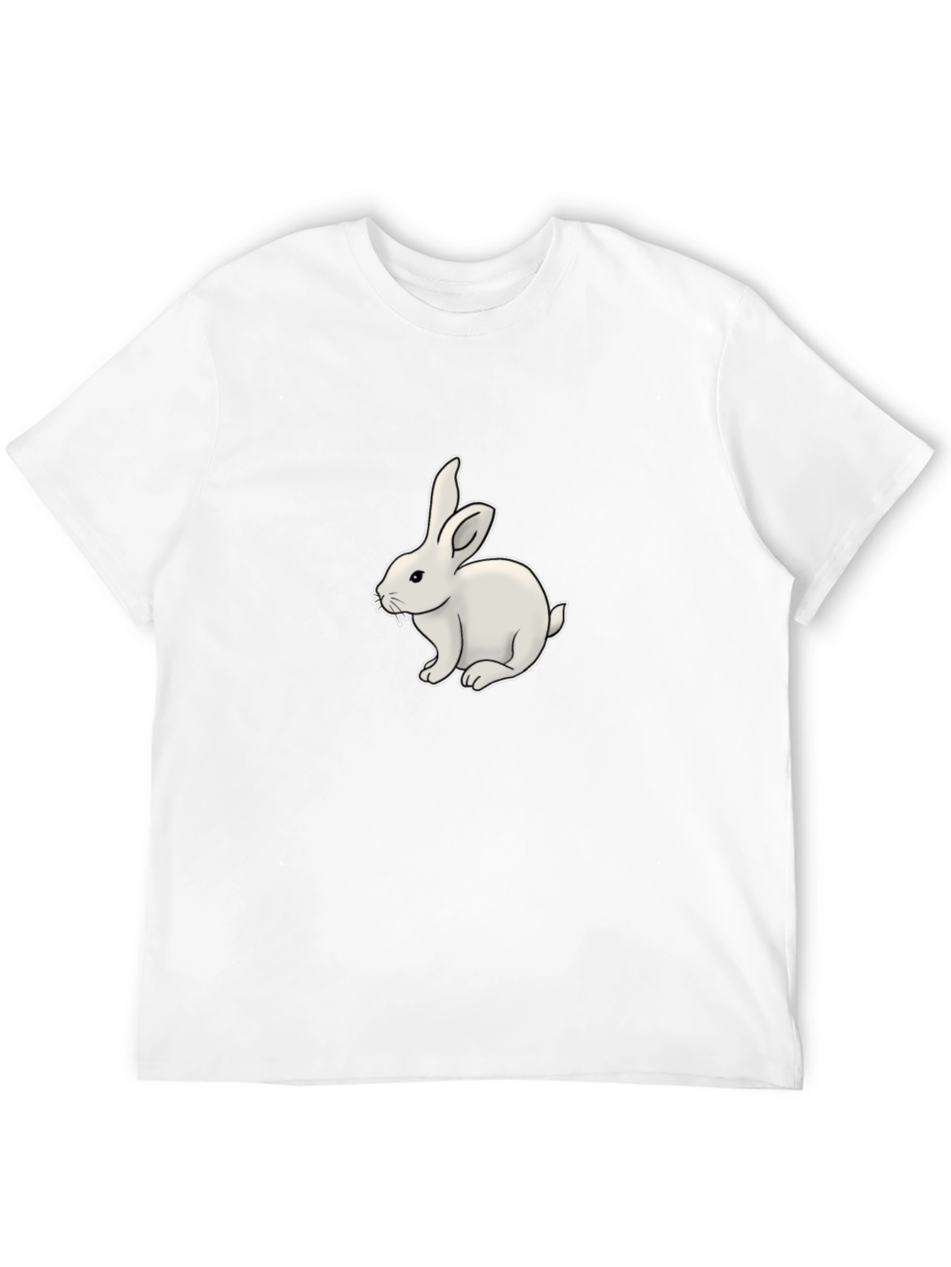 Bunny Graphic Tee - Black Cotton T-Shirt
