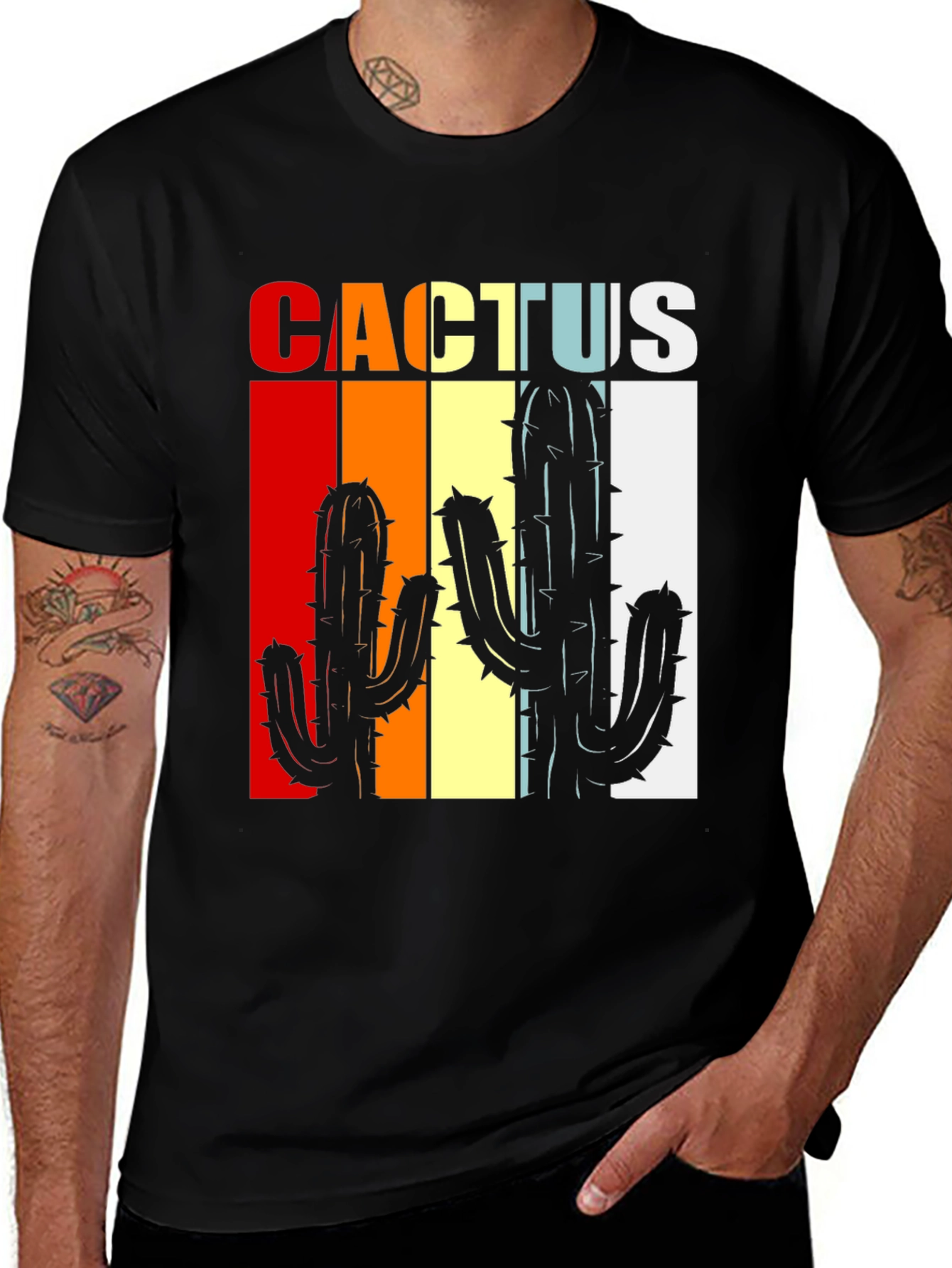 Retro Cactus Graphic Tee - Desert Vibes