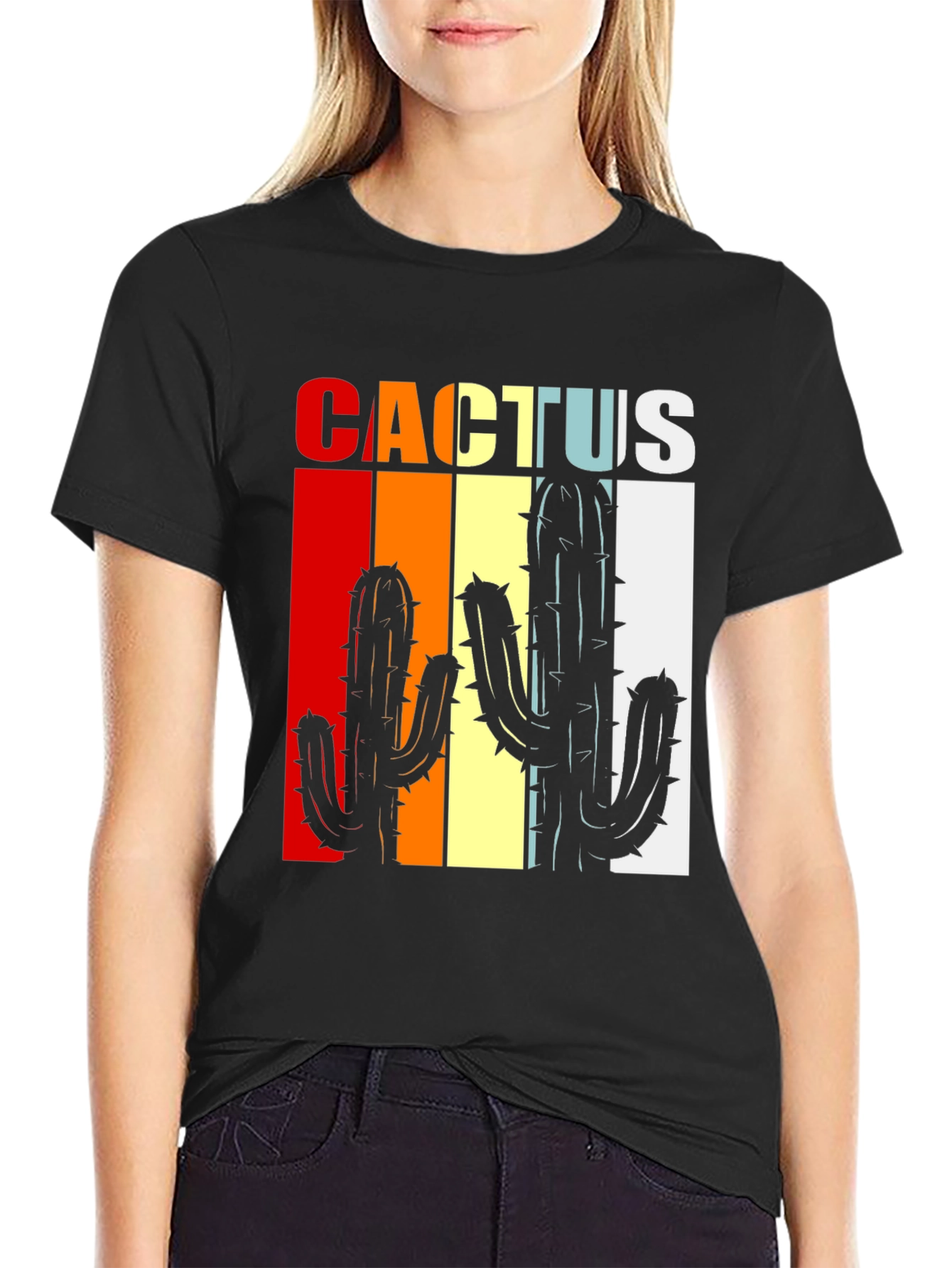 Retro Cactus Graphic Tee - Desert Vibes