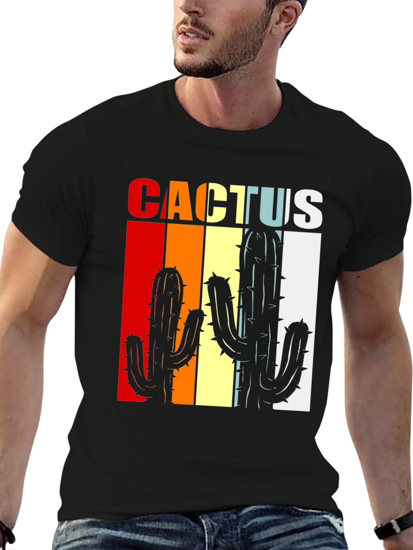 Retro Cactus Graphic Tee - Desert Vibes