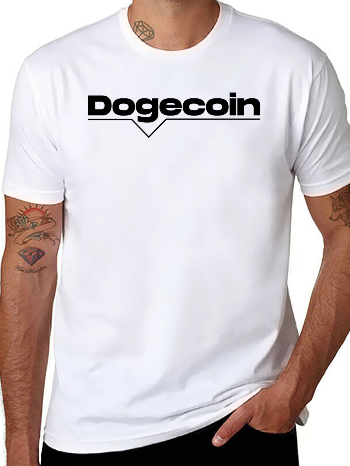Dogecoin Crypto Black T-Shirt