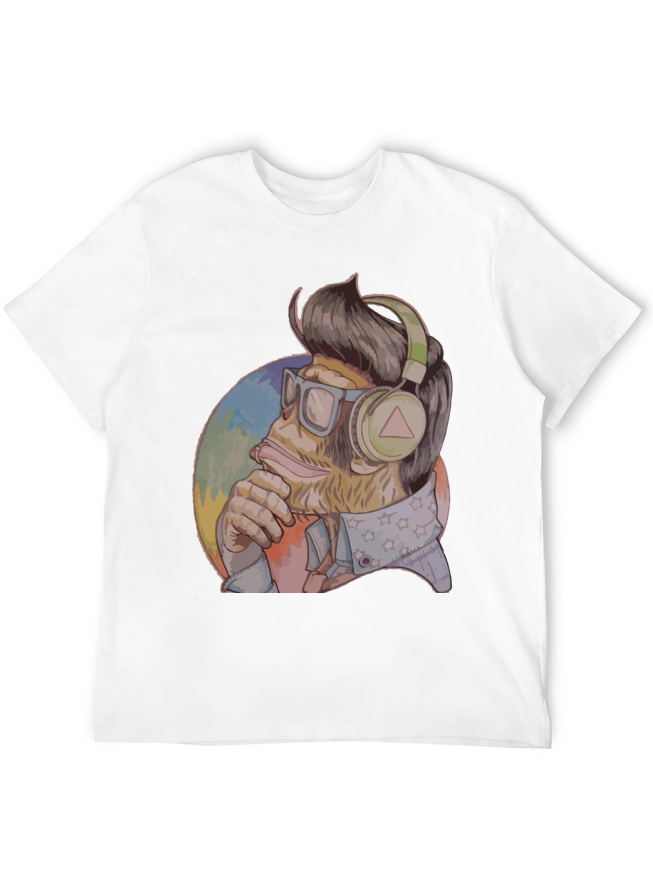 Cool Ape Graphic Tee - Black Cotton Blend