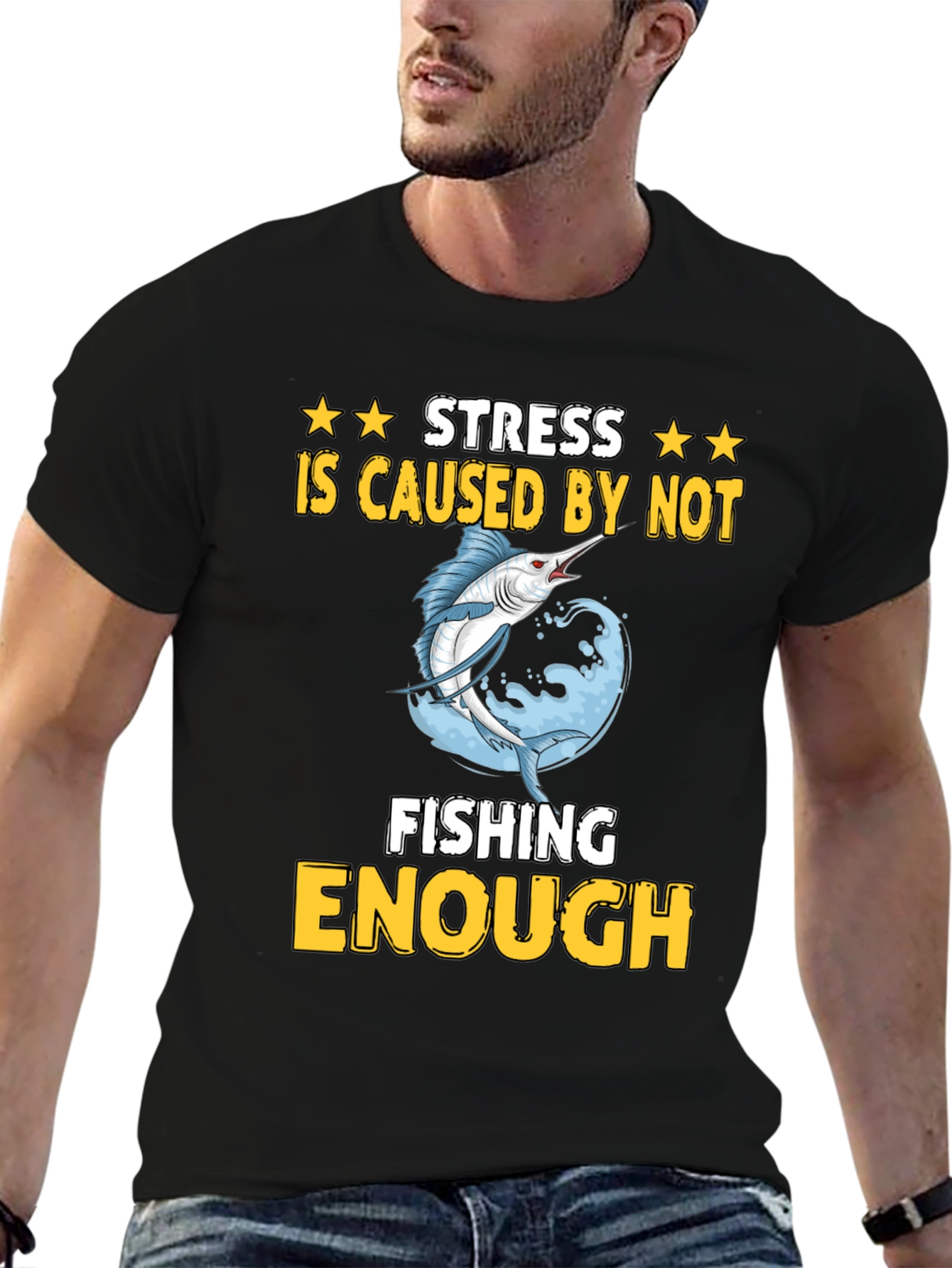 Stress Caused by Not Fishing Enough T-Shirt